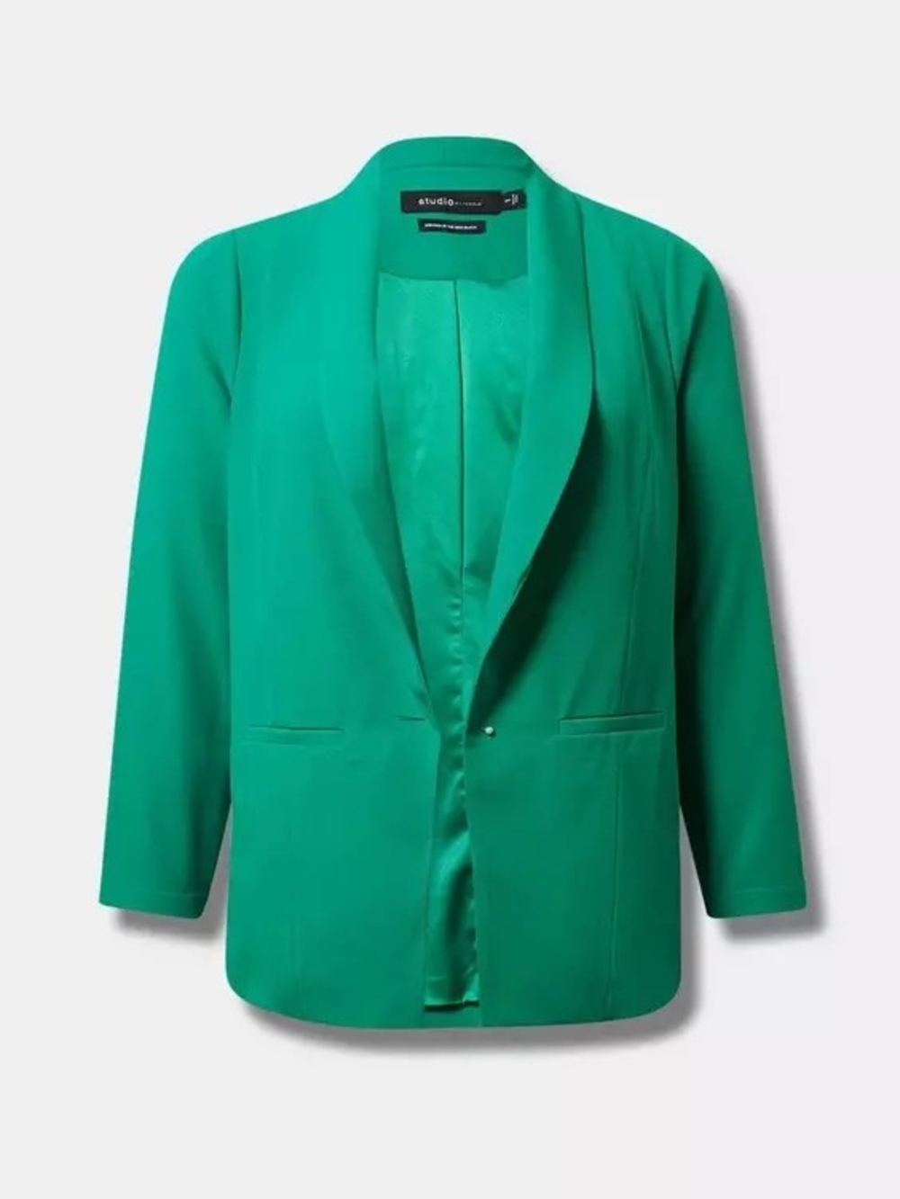 Gorgeous Torrid Studio Emerald Green Open-Front Blazer